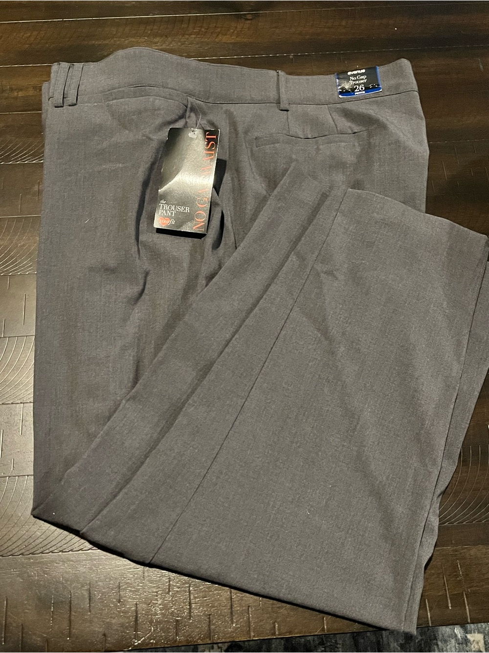 Grey Women’s Dress Slacks pants - Classic Trouser Style 26 petite 26p new